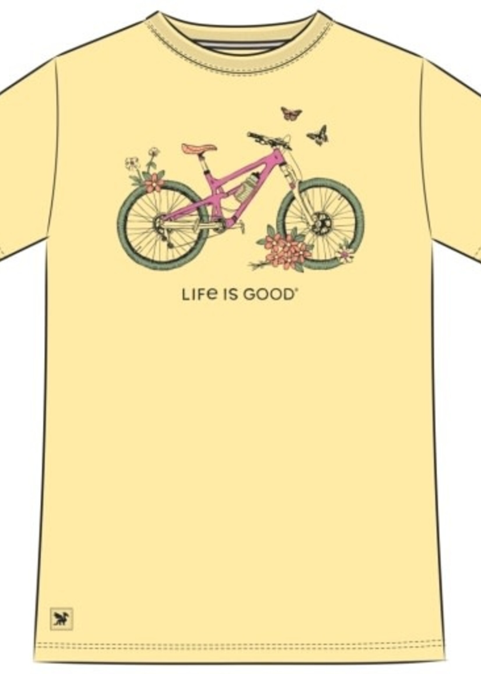 Life is Good WOMEN'S BEAUTIFUL BUTTERFLY BIKE SHORT S