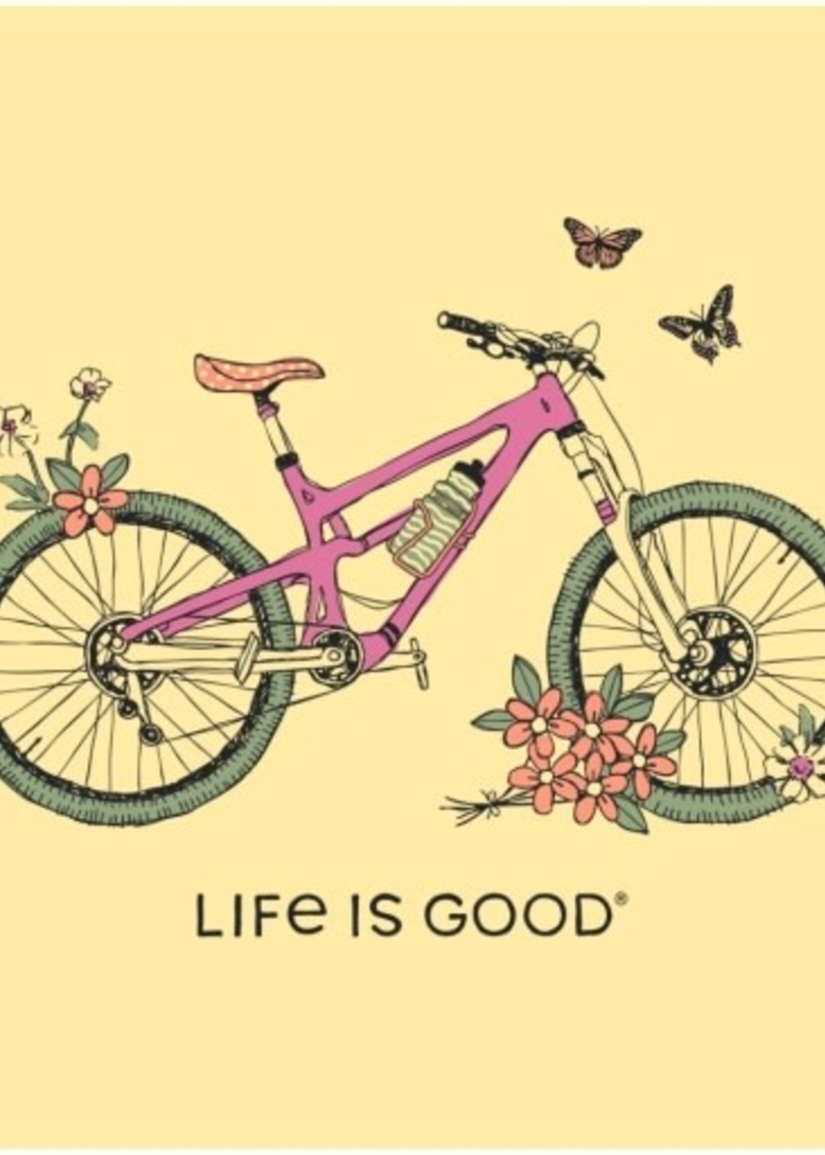 Life is Good WOMEN'S BEAUTIFUL BUTTERFLY BIKE SHORT S