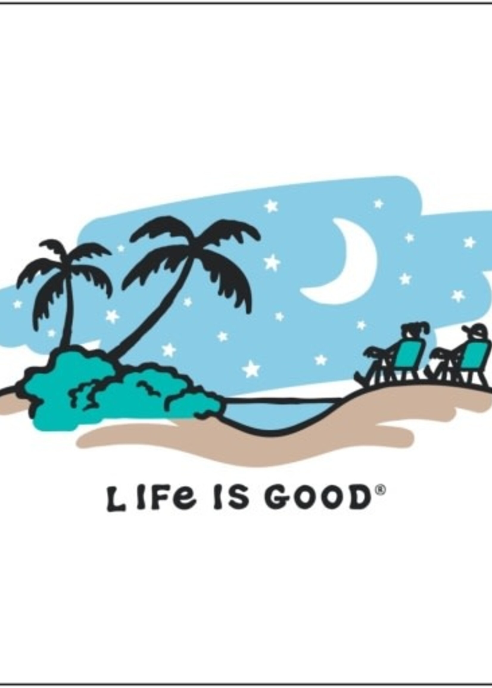 Life is Good WOMEN'S MOONLIT PALM VISTA SHORT SLEEVE