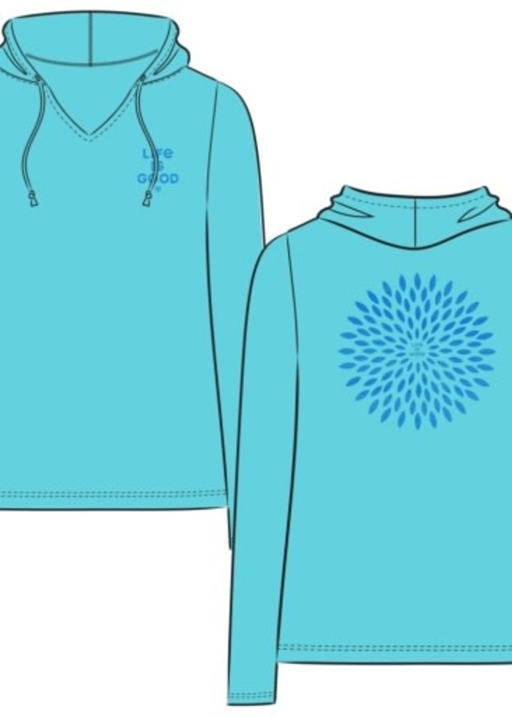 Life is Good WOMEN'S BURST SYMMETRY LONG SLEEVE CRUSH