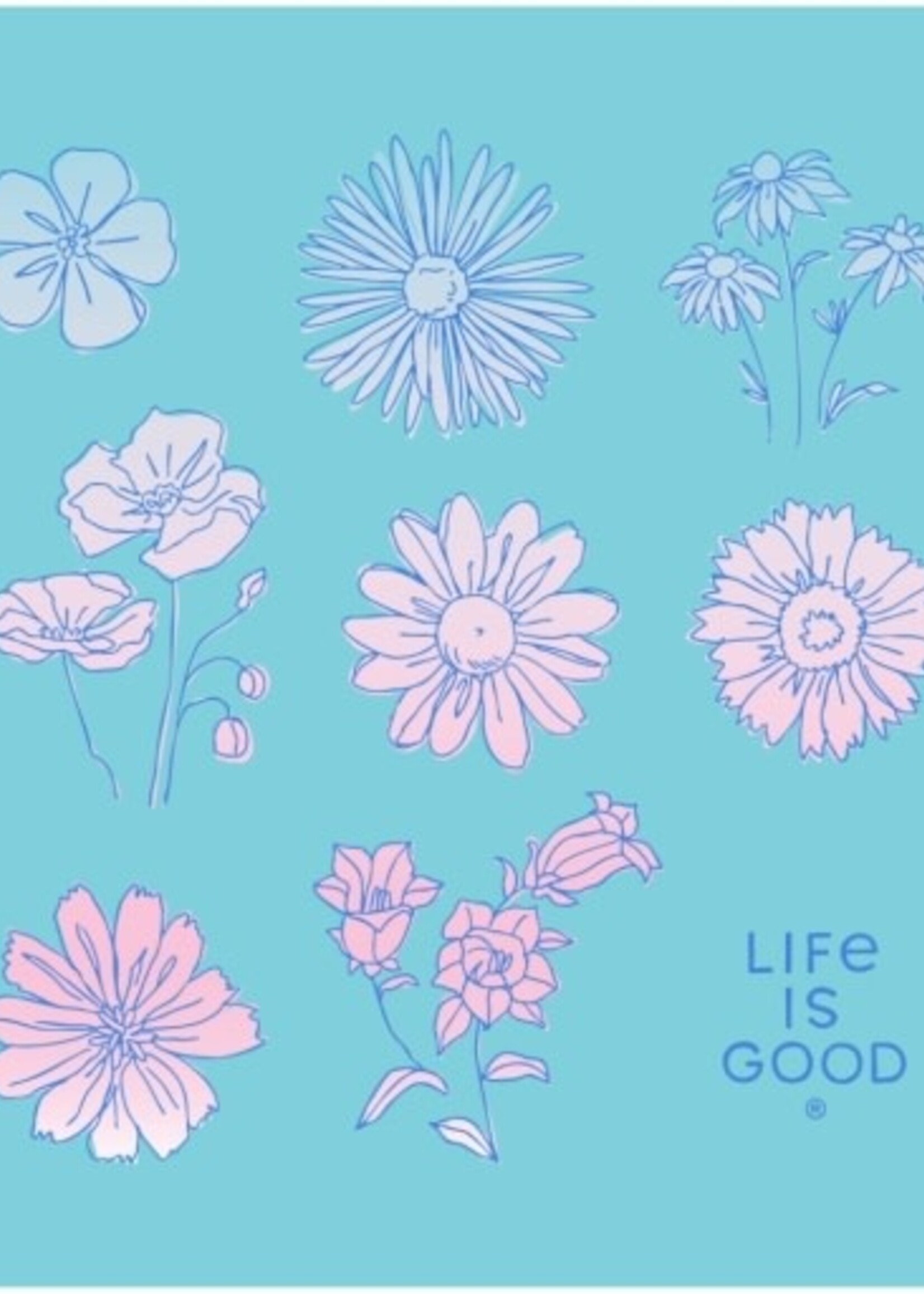 Life is Good WOMEN'S GRADIENT WILDFLOWERS SHORT SLEEV