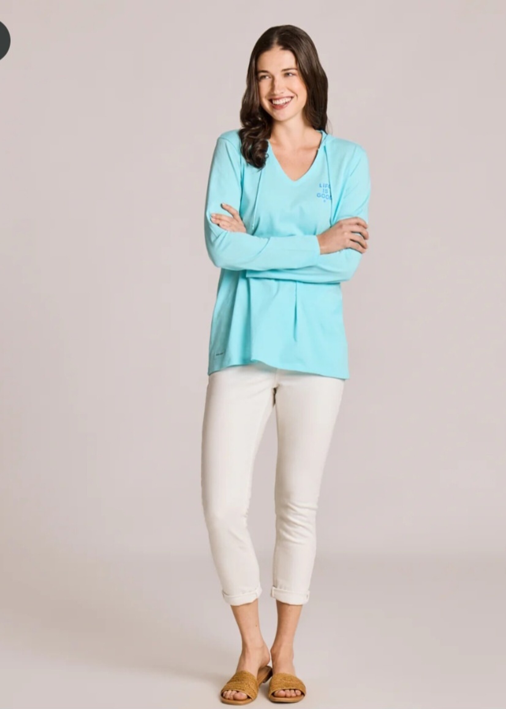 Life is Good WOMEN'S BURST SYMMETRY LONG SLEEVE CRUSH