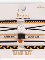 Klani Game Day Black/Gold Hair tie bracelets