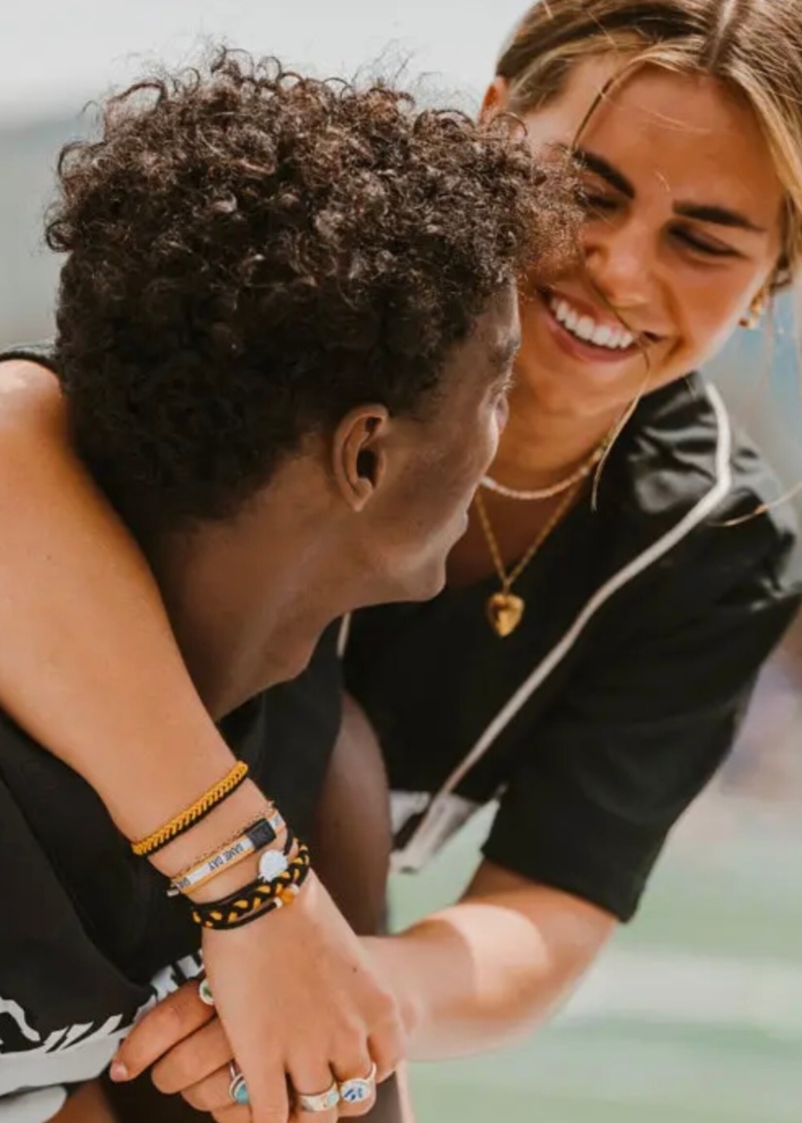 Klani Game Day Black/Gold Hair tie bracelets
