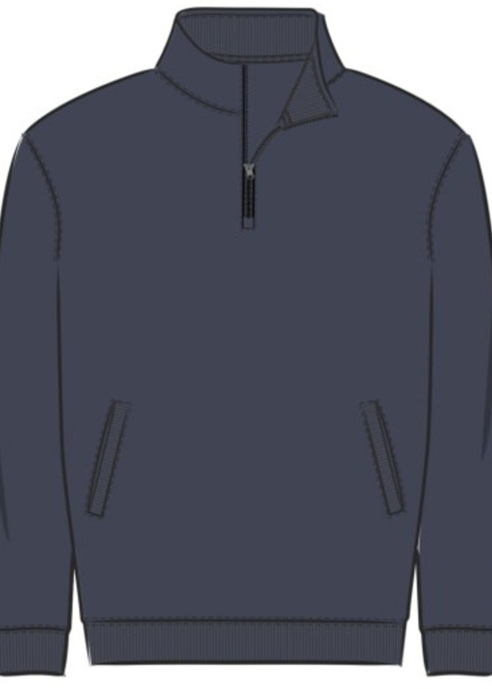 Life is Good MEN'S SOLID FRENCH TERRY QUARTER ZIP