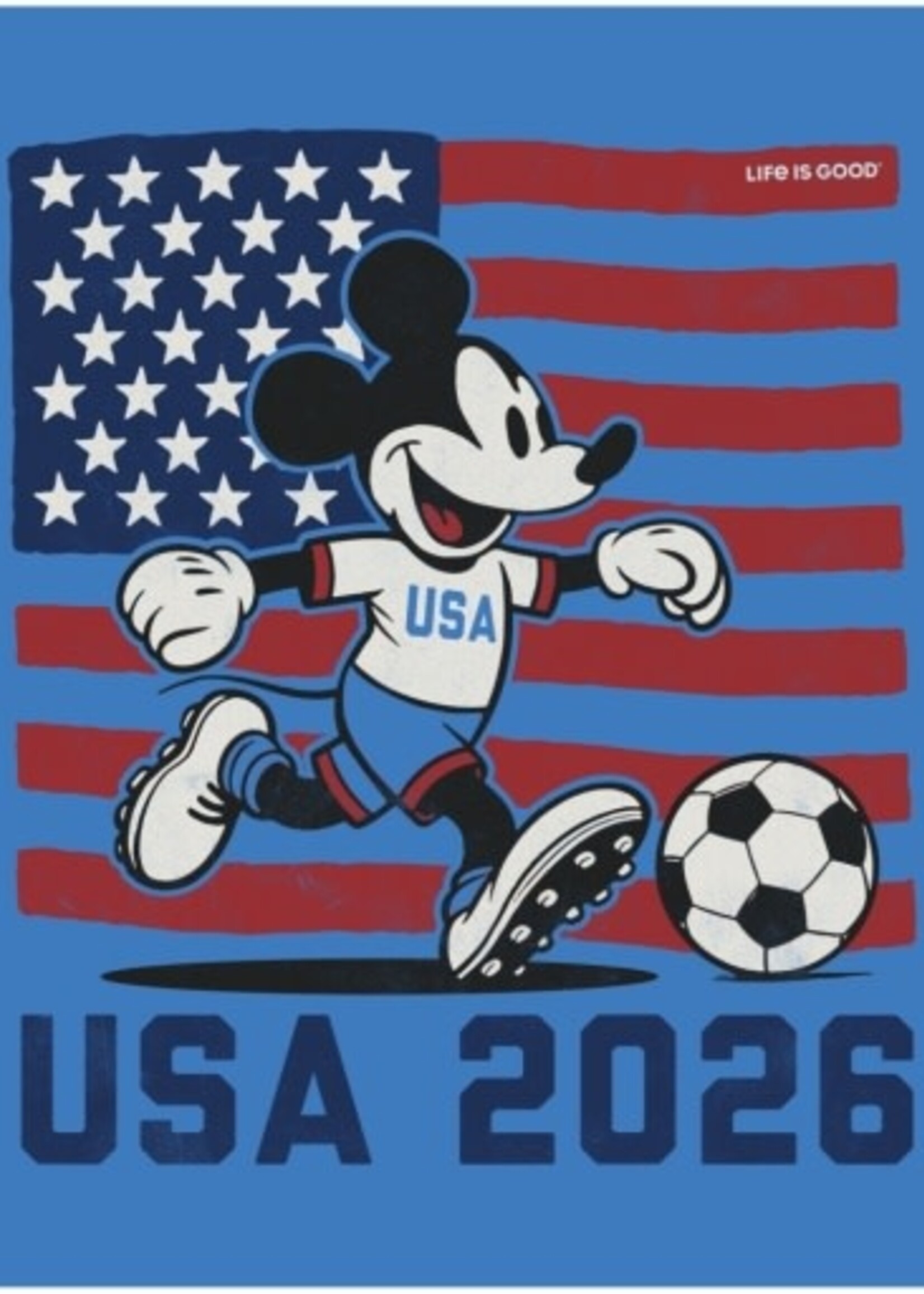 Life is Good STEAMBOAT WILLIE SOCCER SHORT SLEEVE TOD