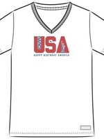 Life is Good WOMEN'S HAPPY BIRTHDAY USA SHORT SLEEVE
