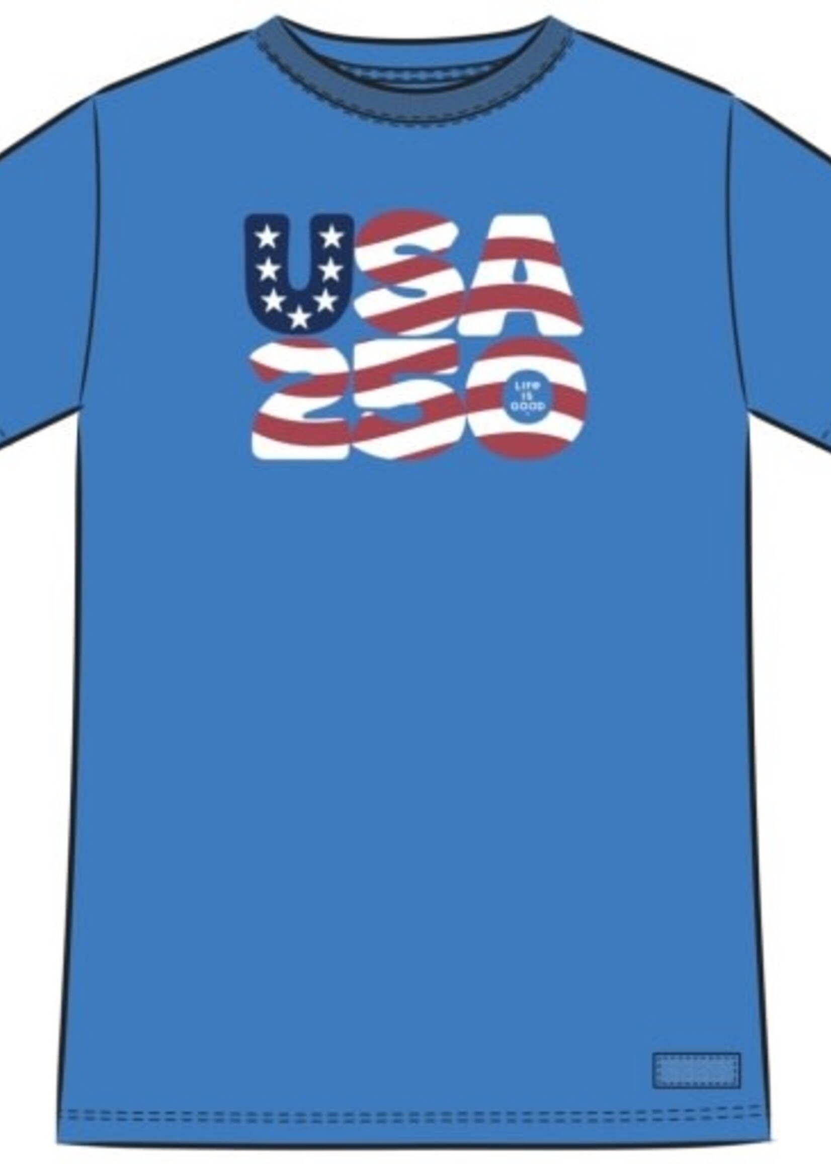 Life is Good WOMEN'S USA 250 SHORT SLEEVE CRUSHER TEE