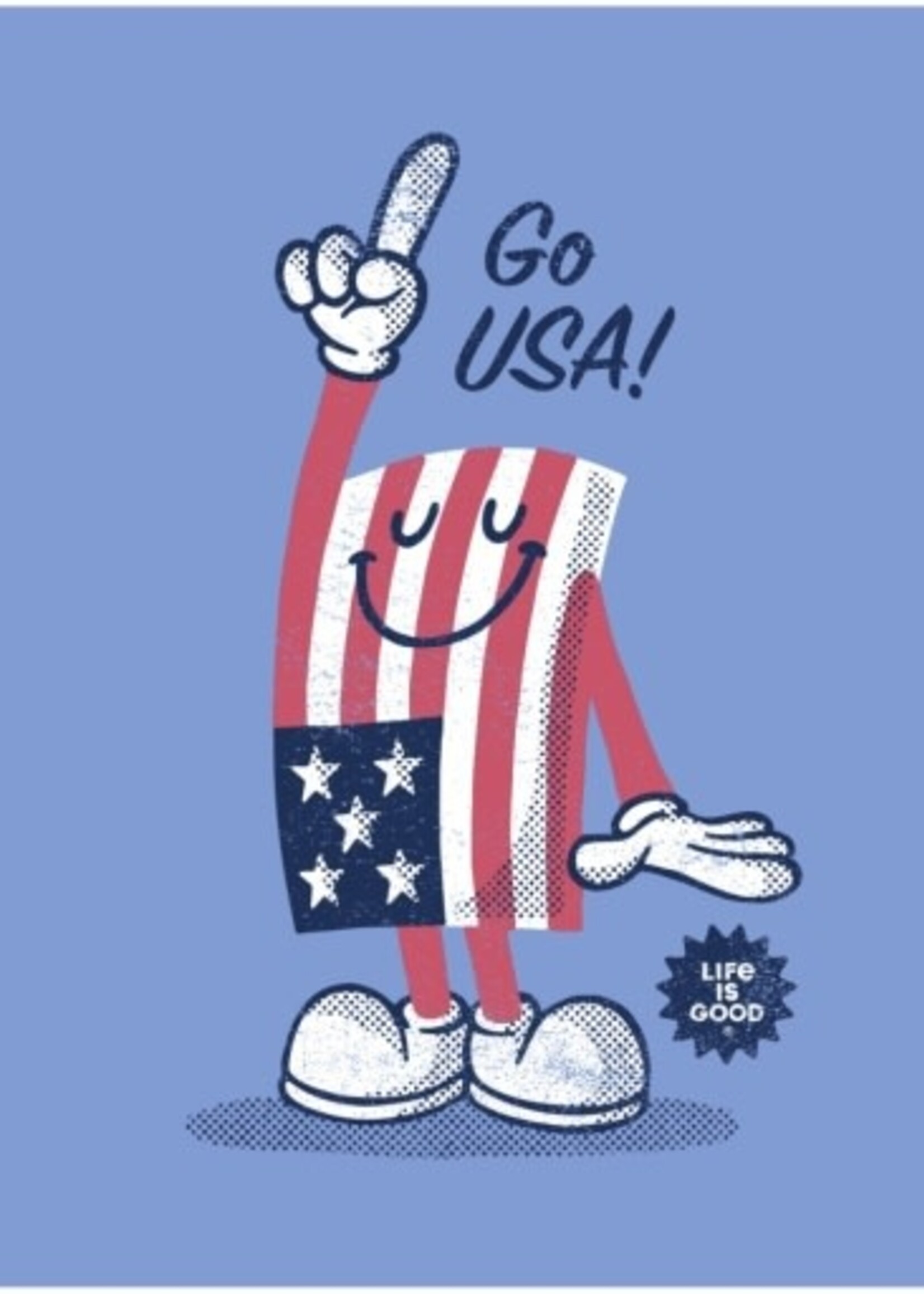 Life is Good KIDS GO USA FLAG GUY SHORT SLEEVE CRUSHE