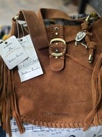 Myra Yellowstone Westbrook suede Leather Bag in Amber Dusk