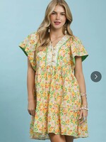 Umgee Citrus Garden babydoll dress