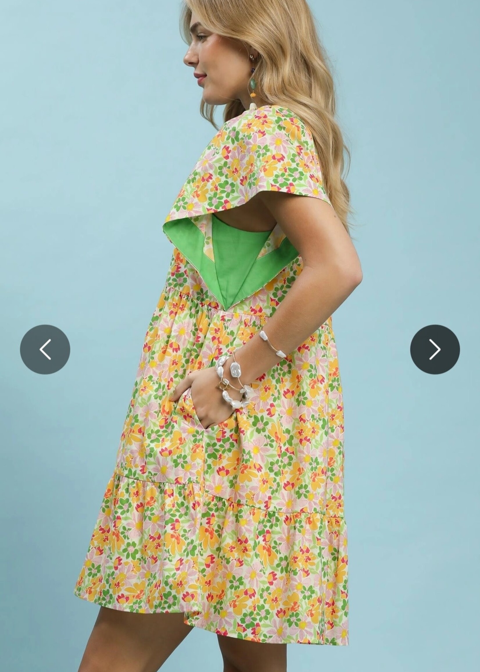 Umgee Citrus Garden babydoll dress