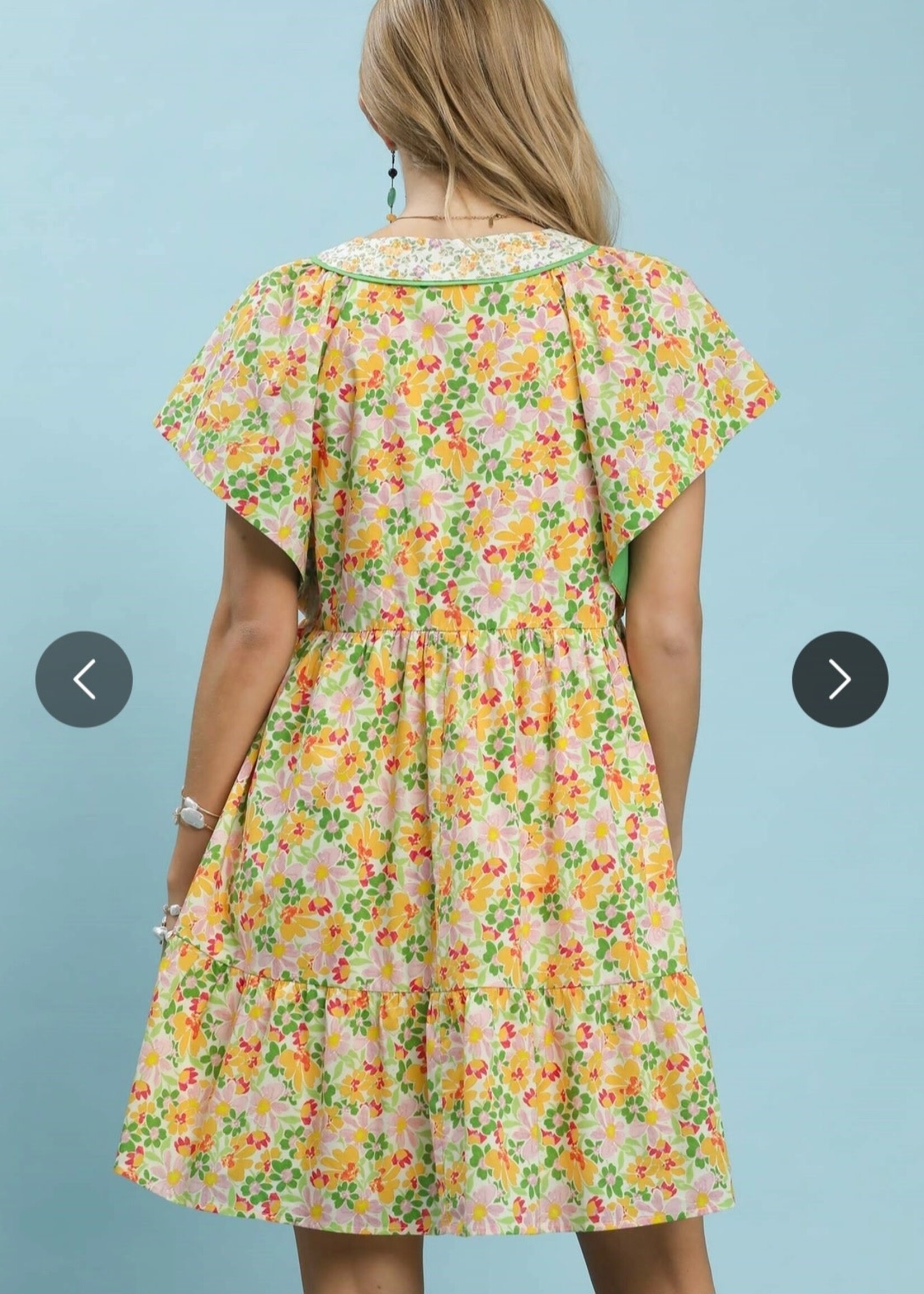 Umgee Citrus Garden babydoll dress
