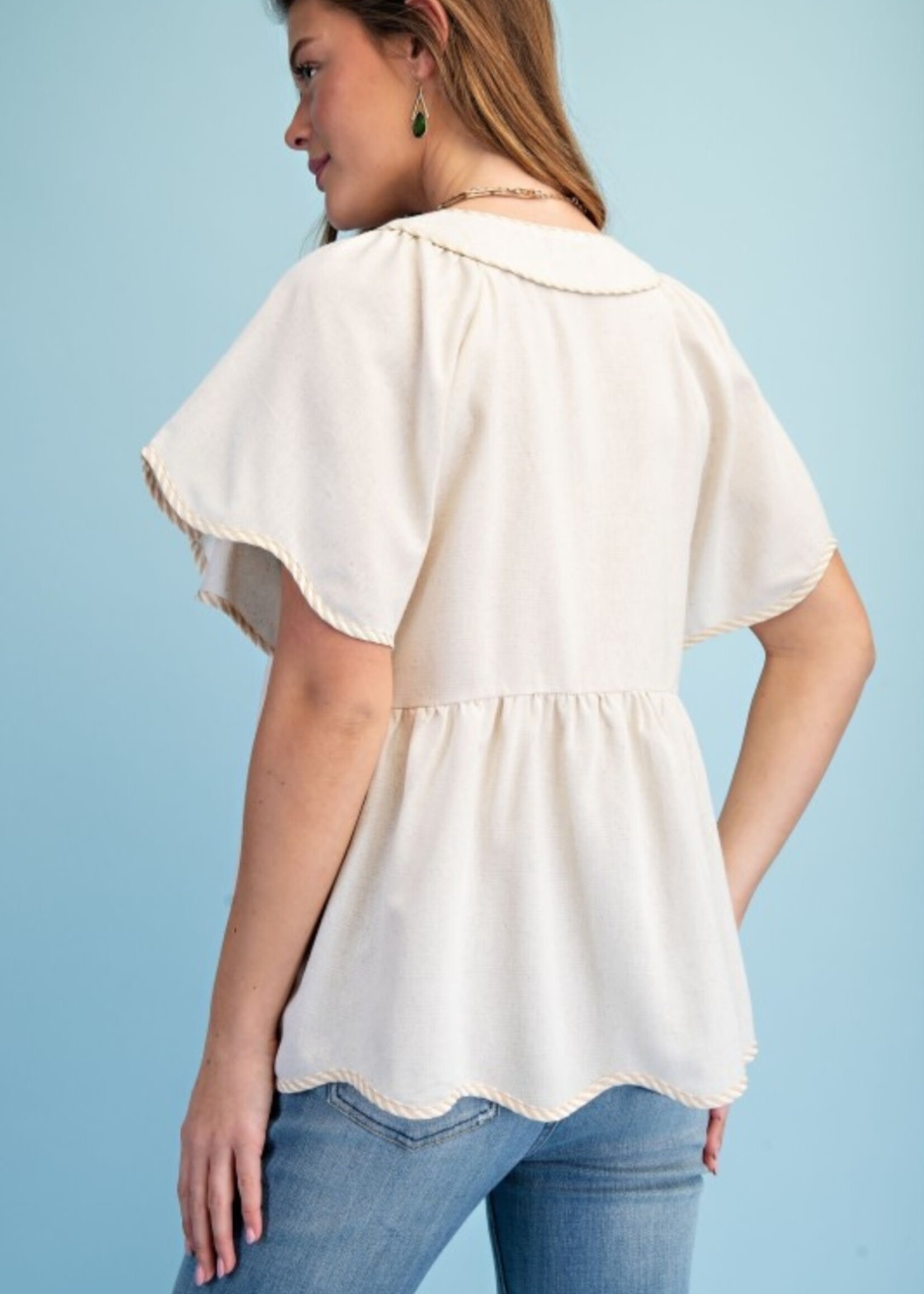 Gigio Hierloom linen blend blouse
