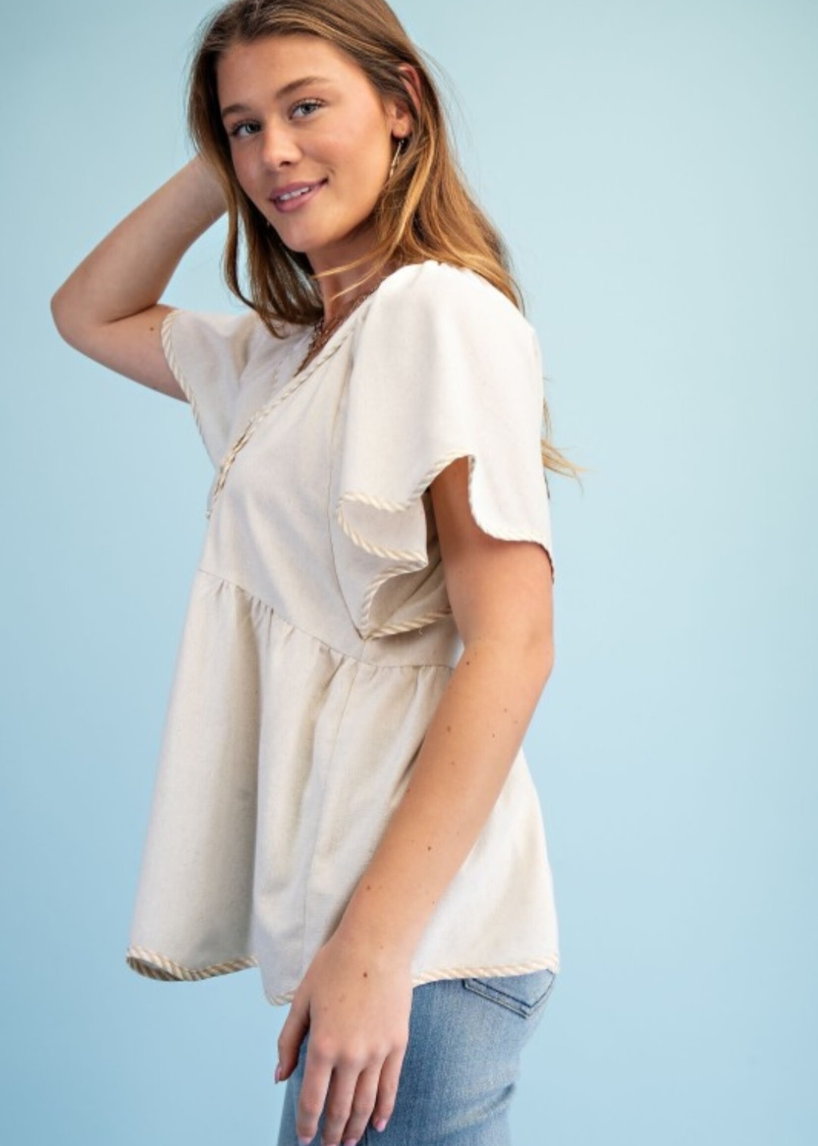 Gigio Hierloom linen blend blouse