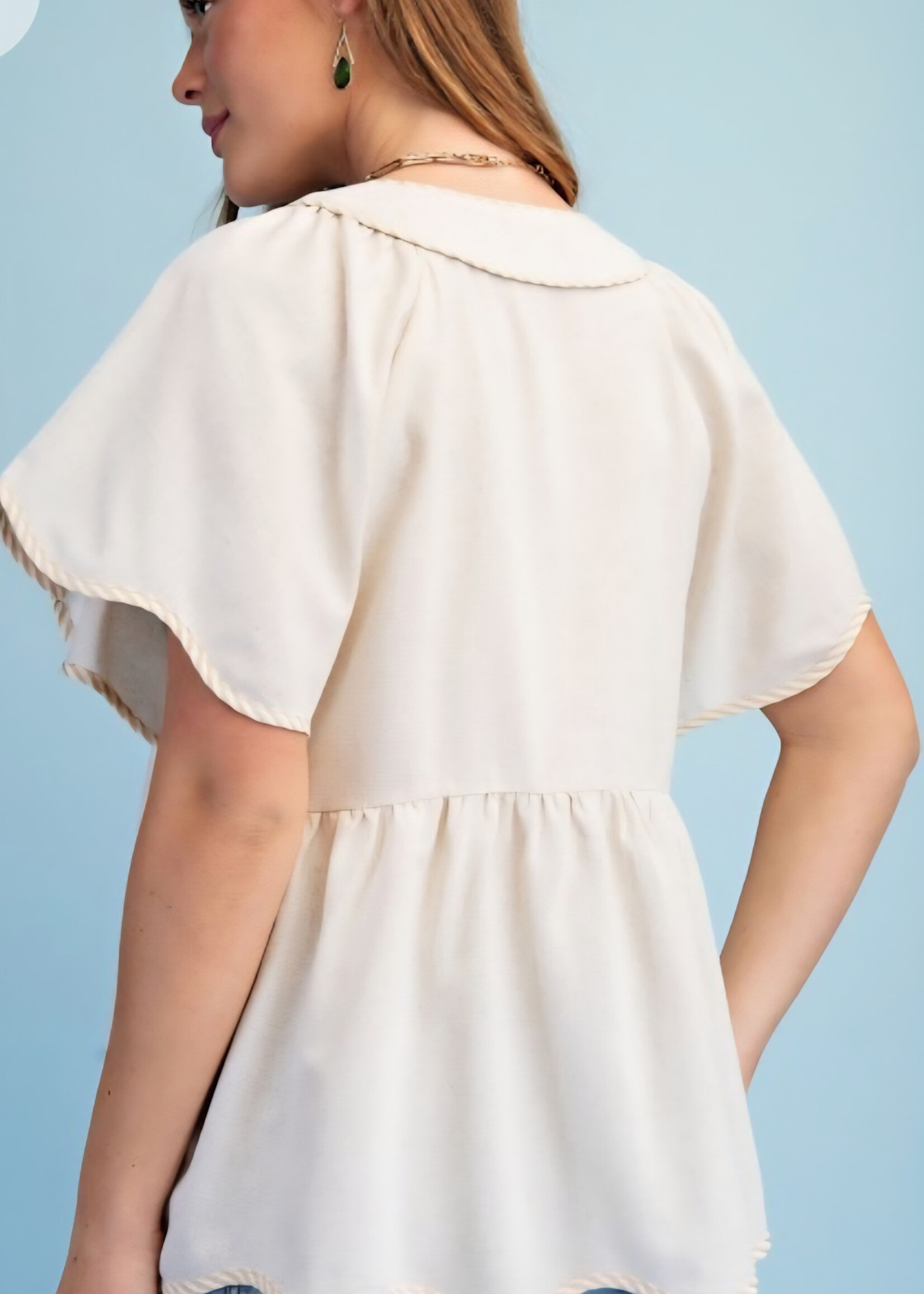 Gigio Hierloom linen blend blouse