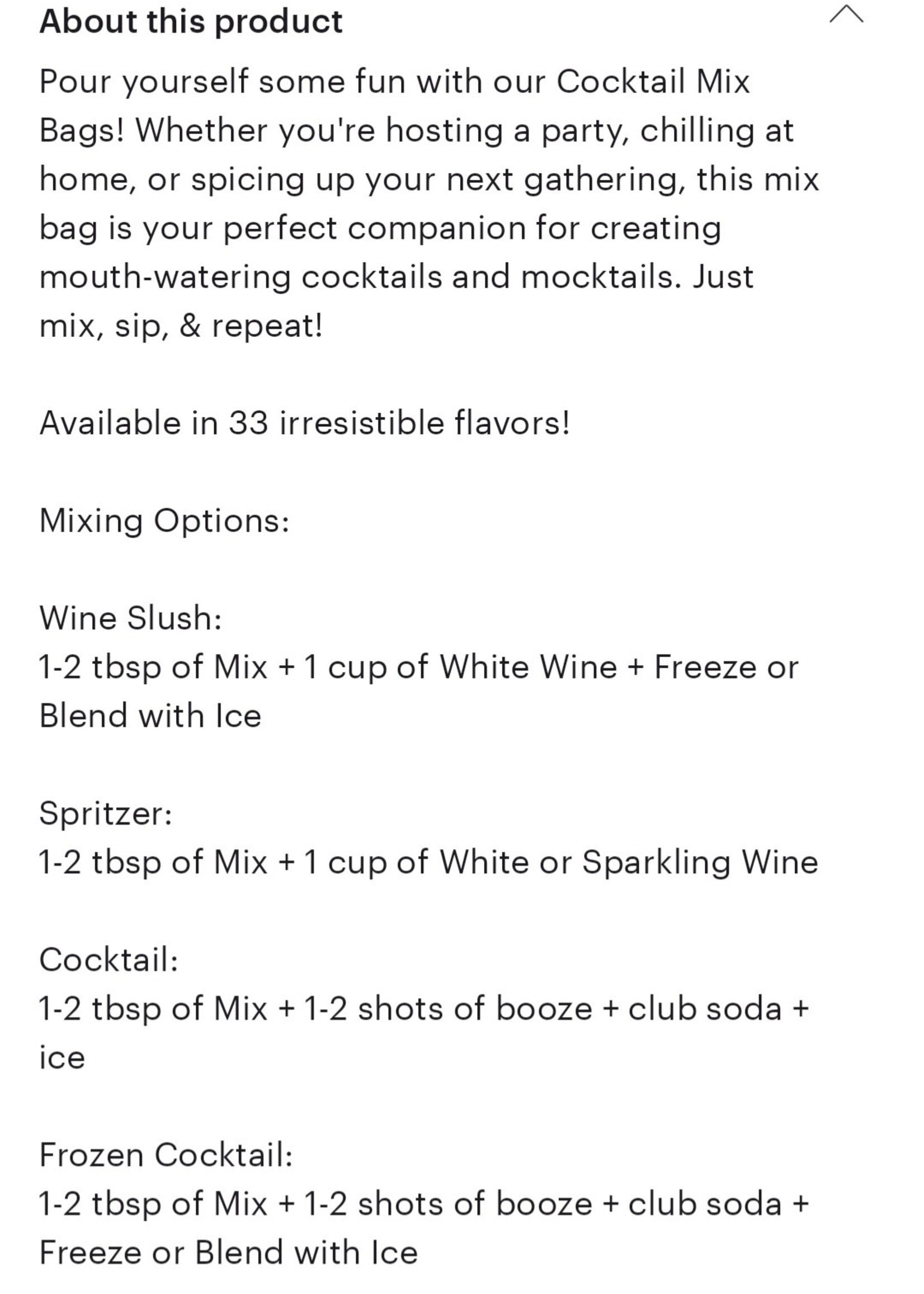 Mixology Strawberry Margarita Coctail Mix Bag