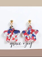 4th of July star earrings