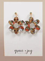 Grace & Joy 70s  Floral Flower Earrings