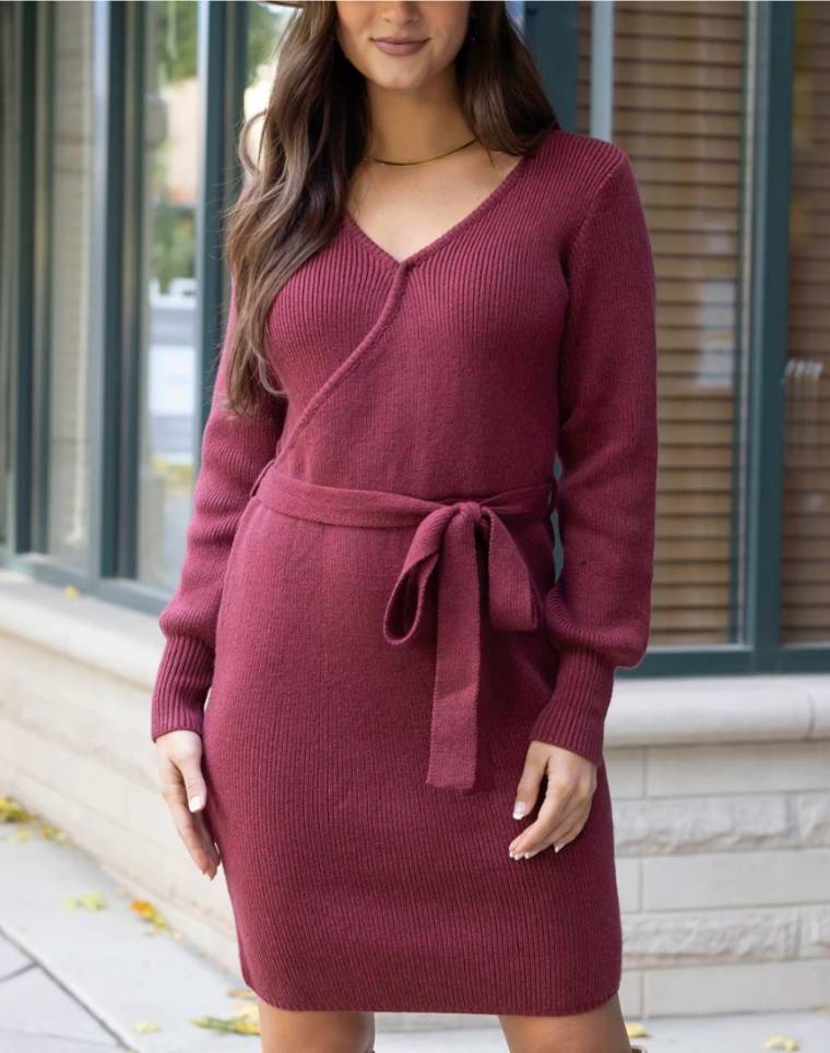 Warm & wearable, the  perfect sweater dress for any occasion 