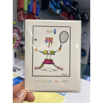 Greeting Card - Tennis - Full Swing - Suzanne
