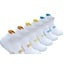 Bioaum Cotton Athletic Ankle Socks - White - 3-pack