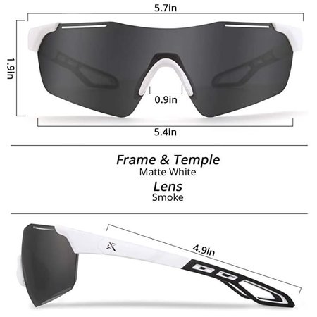 Extremus Diablo Polarized Sports Sunglasses - White