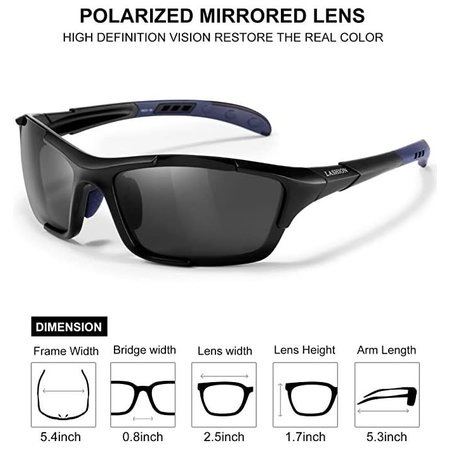 Lashion Mens Polarized Sports Sunglasses