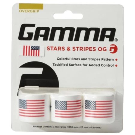Gamma Stars & Stripes Overgrip - 3pk