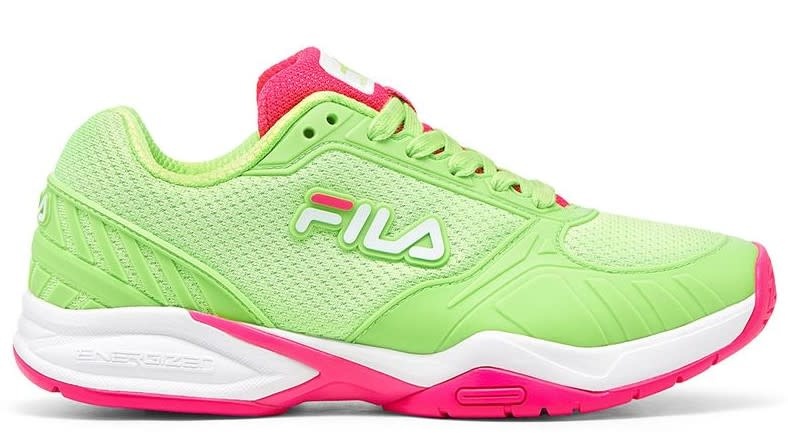 Fila Womens Volley Zone Pickleball Shoe - Lime/Pink