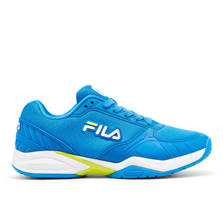 Fila Mens Volley Zone Pickleball Shoe - Neon Blue / Lime