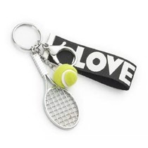 Tennis Racquet & Ball Keychain
