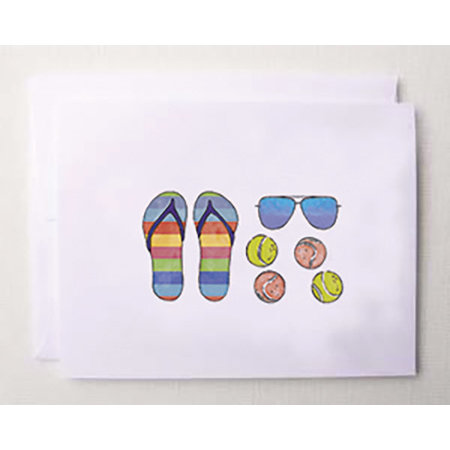 Bloom Designs Tennis In Style Note Cards w/ envelopes - Box of 10