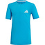 Adidas Boys Escouade Tee - Cyan Blue -XSmall