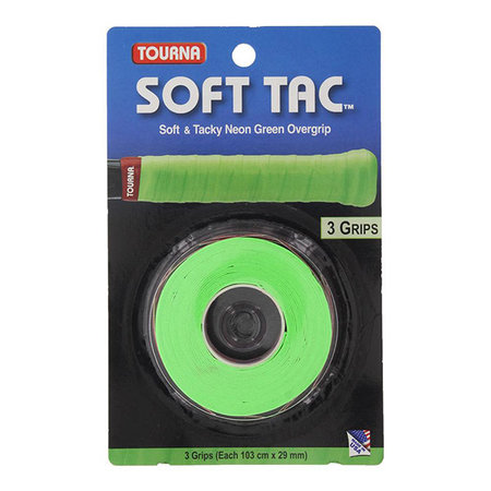 Tourna Soft Tac Overgrip - 3-pack - Neon Green