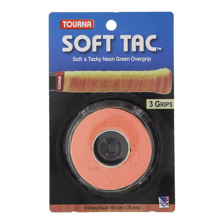 Tourna Soft Tac Overgrip - 3-pack - Neon Orange