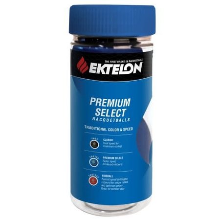 Ektelon Premium Select Racquetballs - 3-ball can