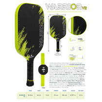 Warrior V2 Pickleball Paddle - Lime/Black