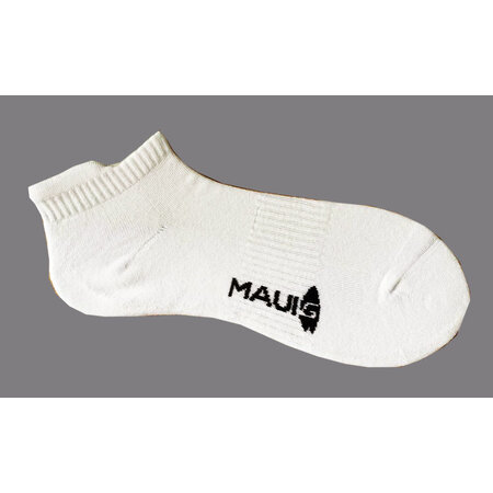 Maui-G Performance Cotton Ankle Socks w/ tab - White