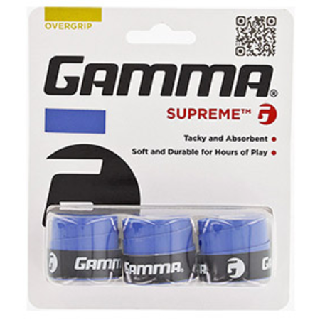 Gamma Supreme Overgrips - Blue - 3pack