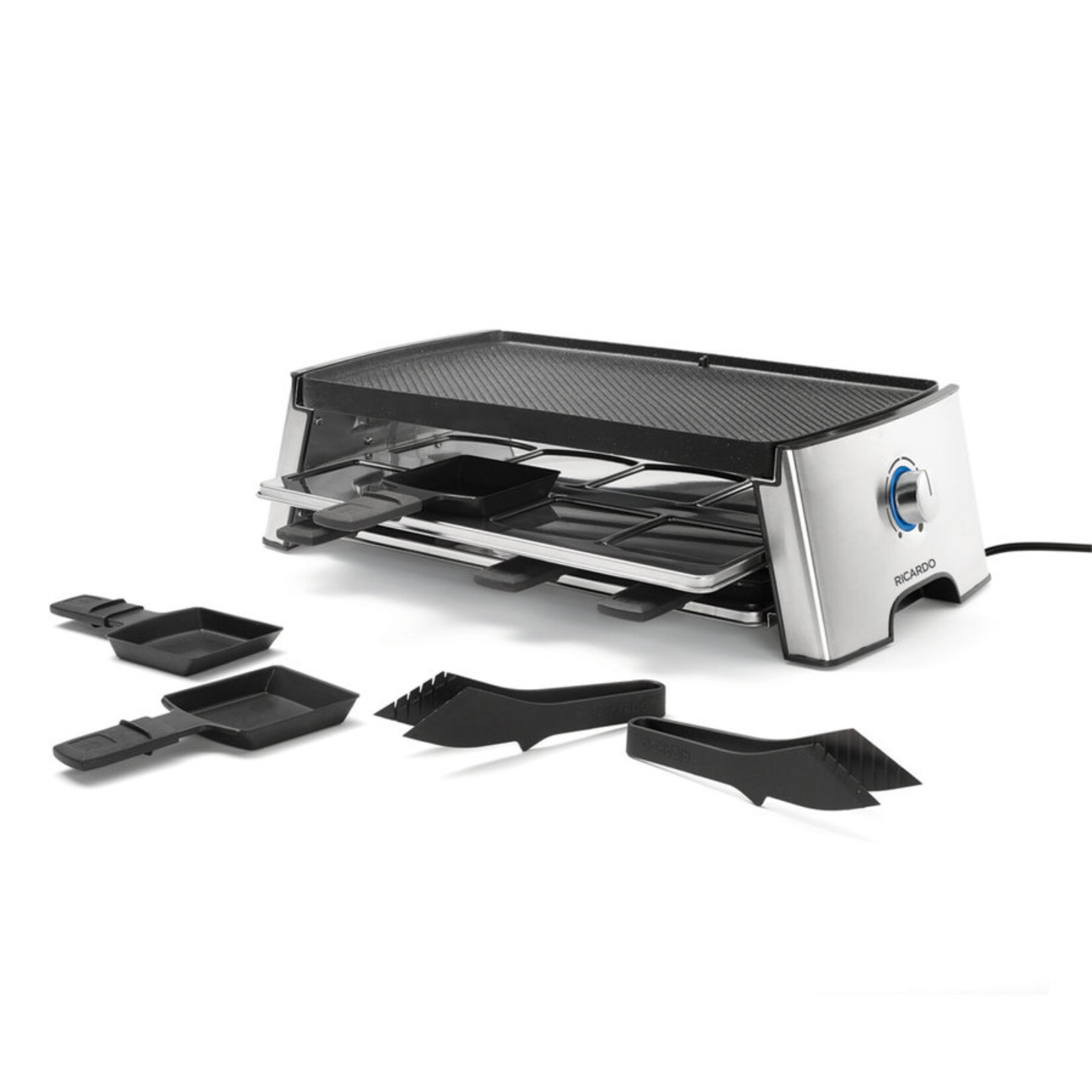 RICARDO 63405 - RICARDO ENSEMBLE RACLETTE REVERSIBLE 1500W (POUR 8)