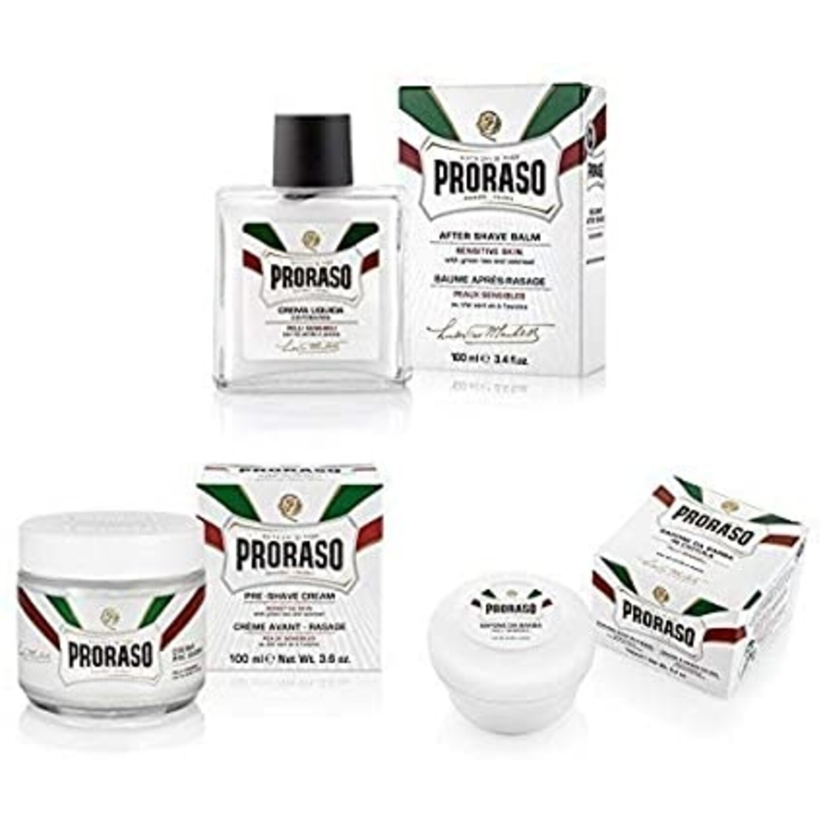 PRORASO P360 COFFRET RASAGE THE VERT PEAUX SENSIBLES PRORASO