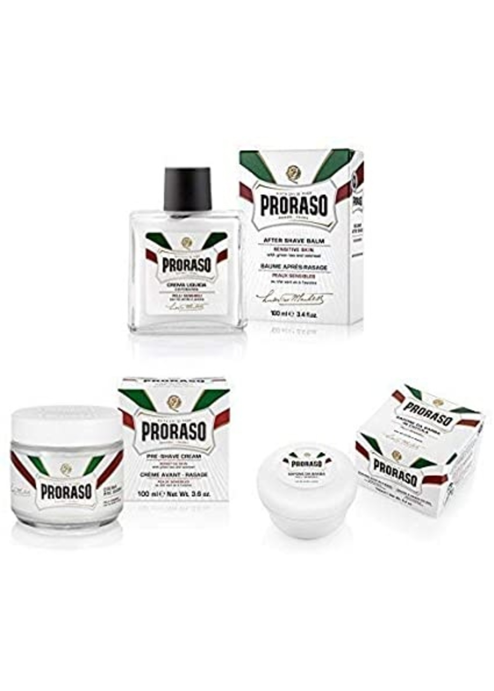 PRORASO P360 COFFRET RASAGE THE VERT PEAUX SENSIBLES PRORASO