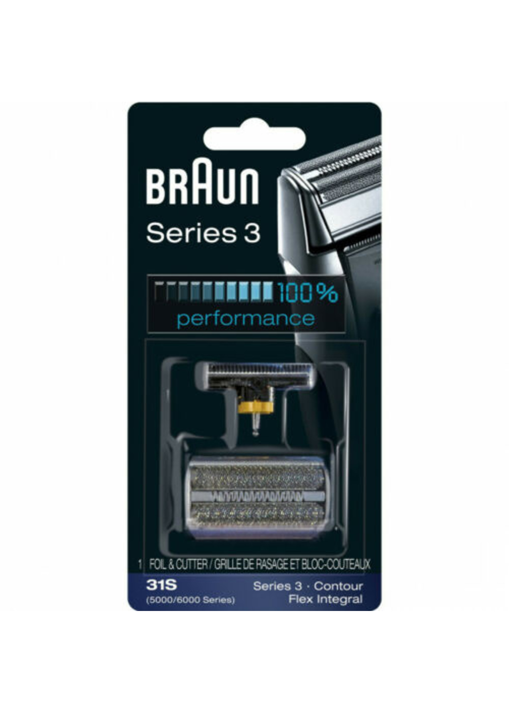 BRAUN 31S - BRAUN GRILLE/COUTEAU 31S ARGENT(DISC)