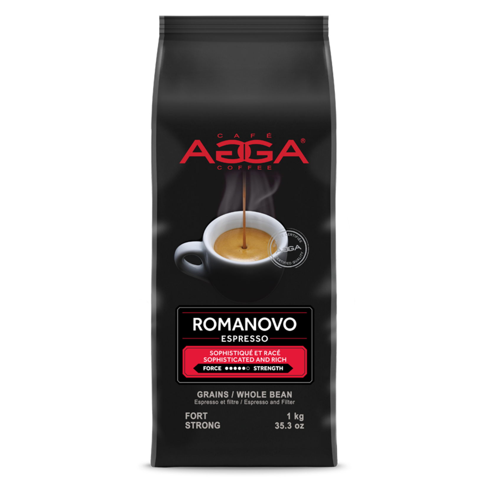 AGGA EV510000G34 - AGGA CAFE EN GRAIN ESPRESSO ROMANOVO 1KG
