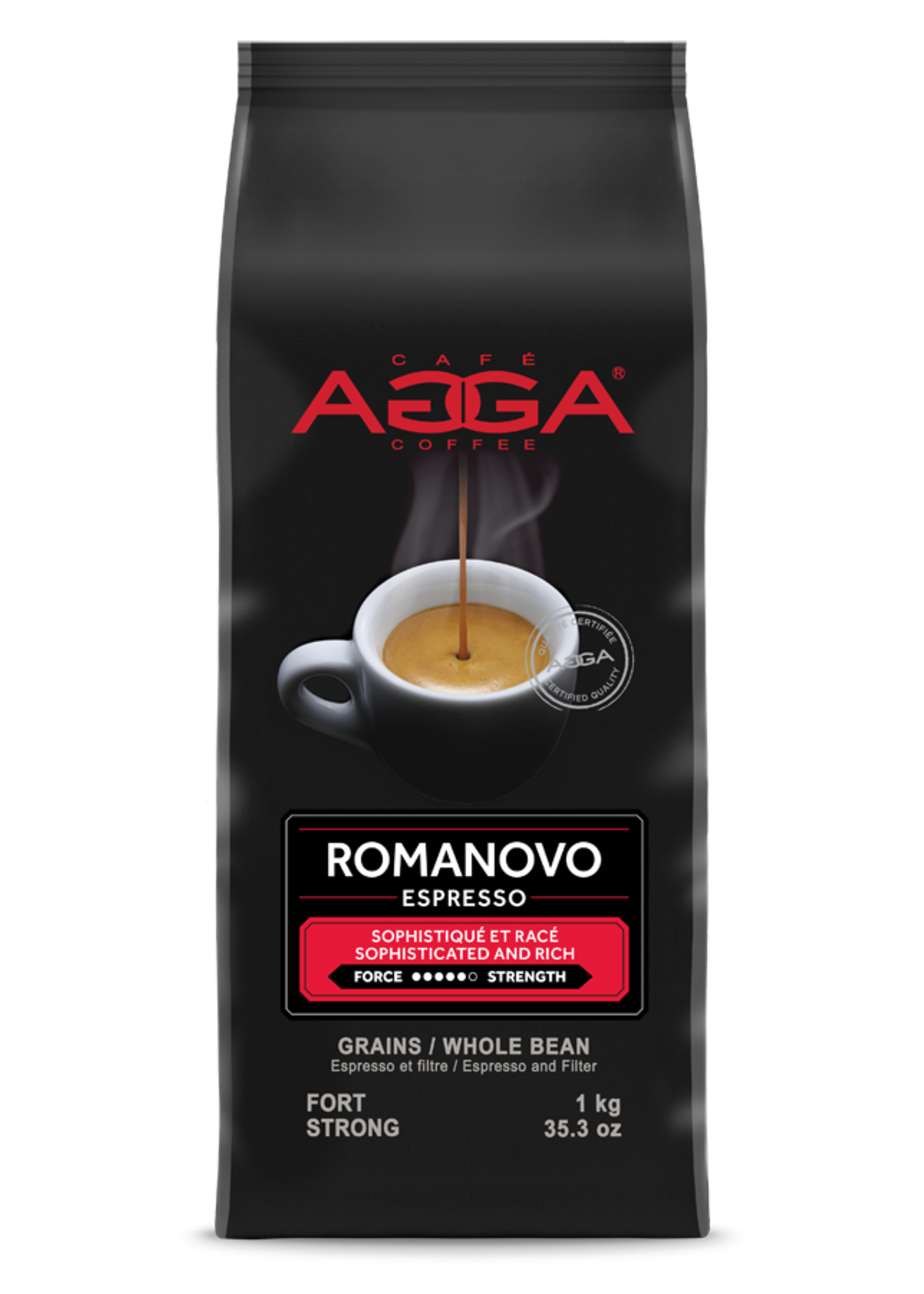 AGGA EV510000G34 - AGGA CAFE EN GRAIN ESPRESSO ROMANOVO 1KG