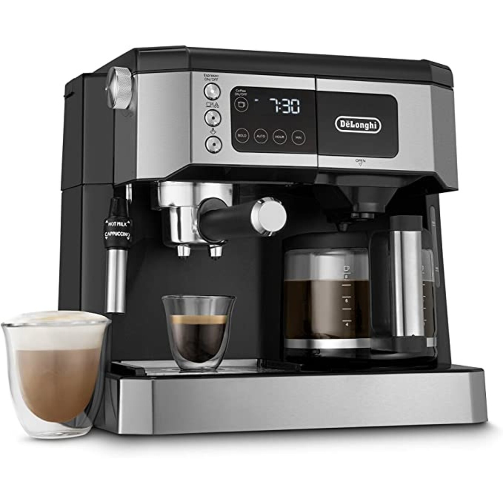 DELONGHI Cafetière 2 en 1 | Filtre & Espresso COM532M