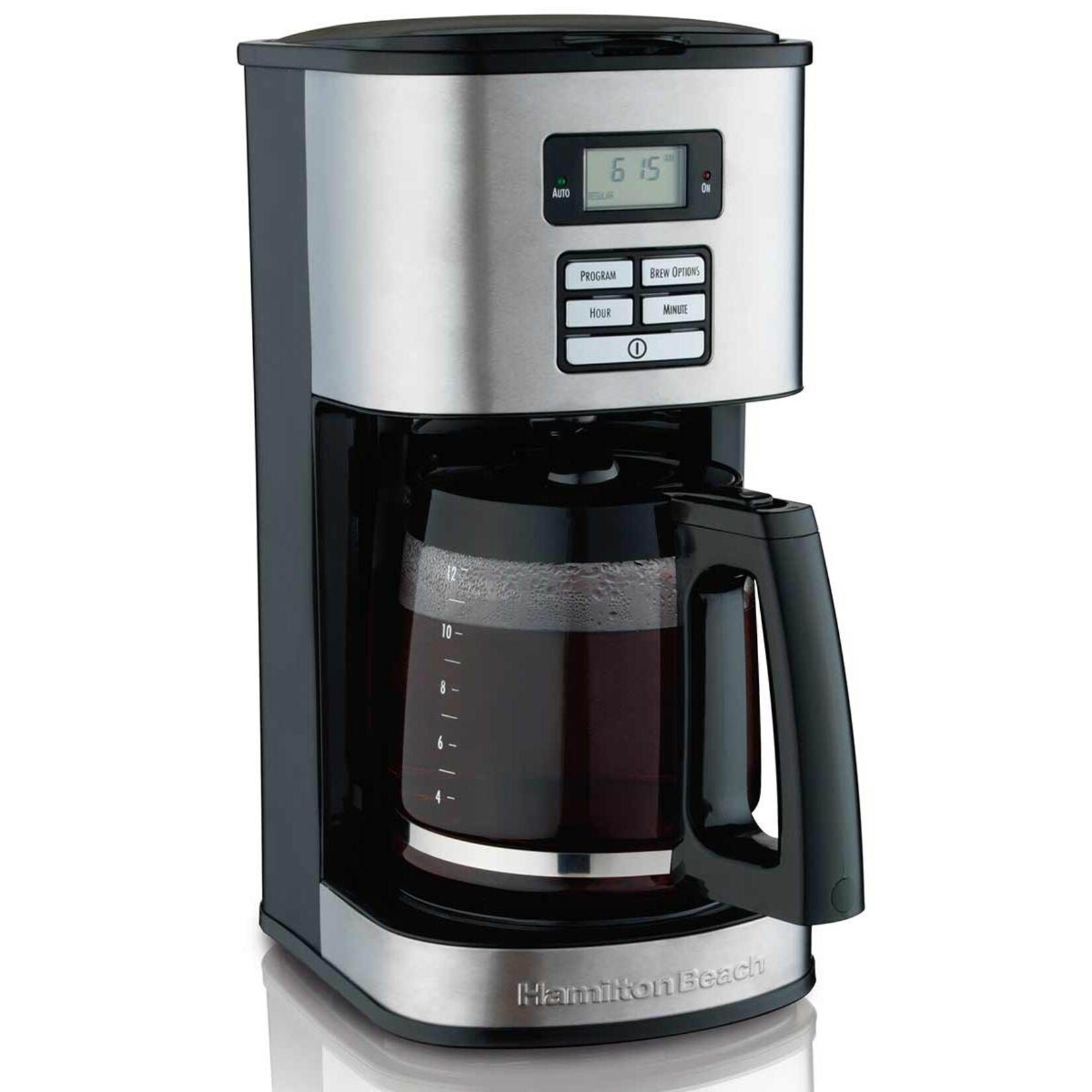HAMILTON BEACH 49618-HAMILTON BEACH CAFETIERE 12 TASSESPLAQUE CHAUFFANTE ANTIADHESIVE
