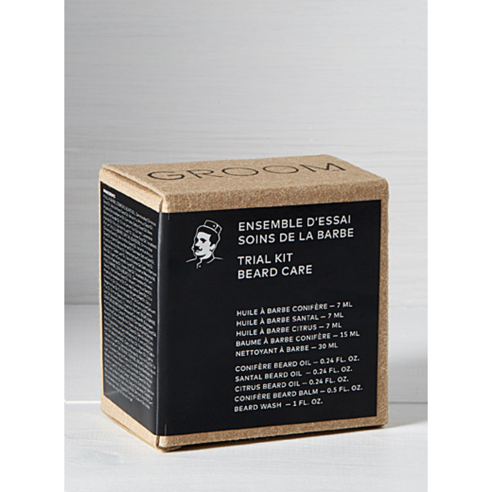 GROOM 05-01 - GROOM ENSEMBLE D'ESSAI DE SOINS DE LA BARBE 5 ITEMS