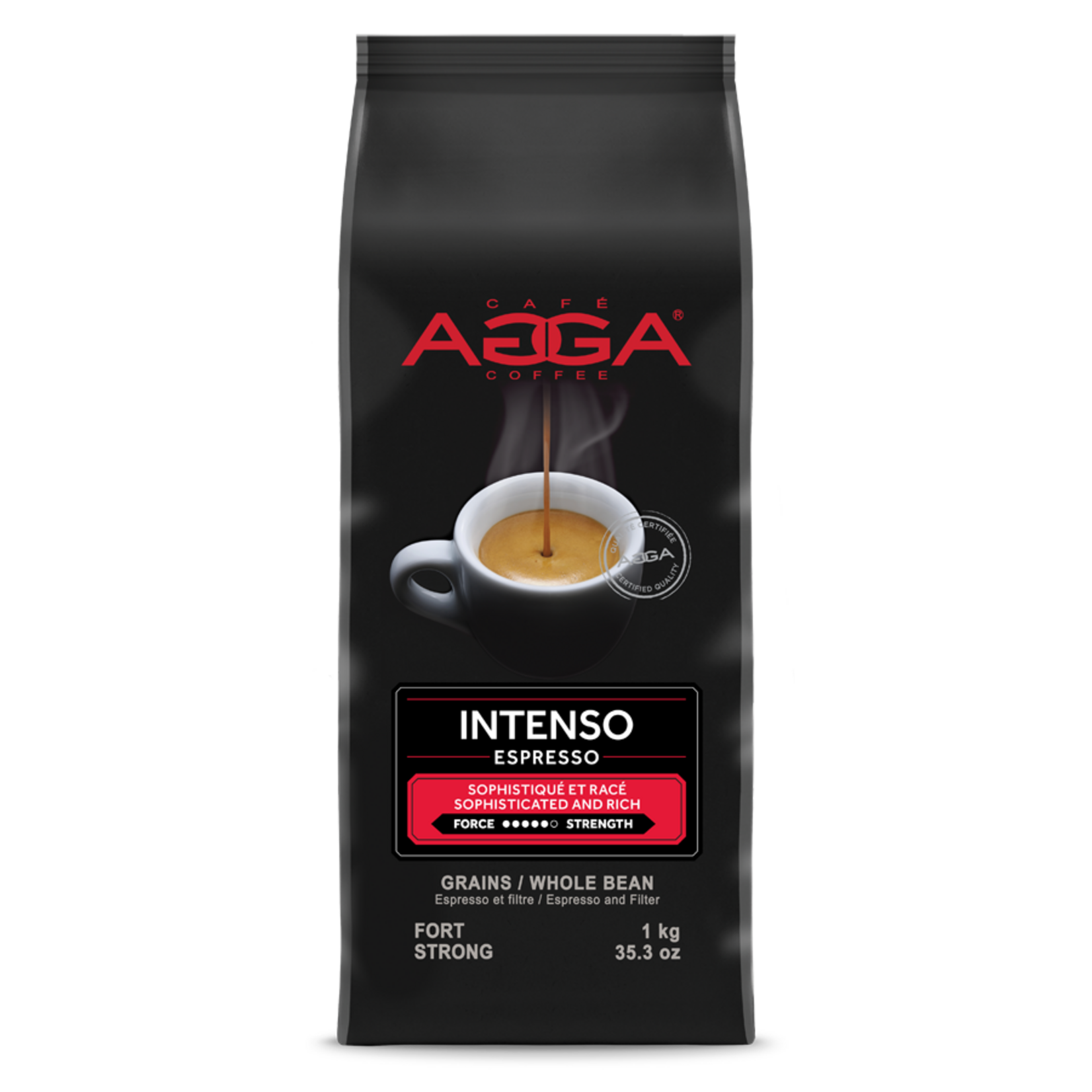 AGGA IN510000G34 - AGGA CAFE EN GRAINS ESPRESSO INTENSO 1KG
